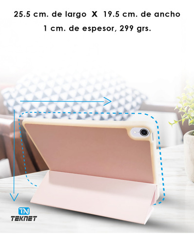 Funda Teknet Silicon Para iPad Air 11 2024 Air 5 Air 4 10.9 Color Negro