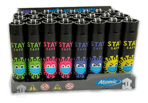 Encendedores Stay Safe 24 Und- Distribuidor Oficial Atomic