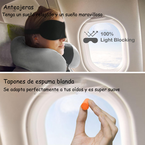 Almohada Cuello Especial Para Viajes Cojin Viscoelastico