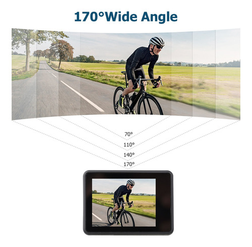Cámara De Acción Uhd De 4k Y 60fps Con Pantalla Dual Y Wifi