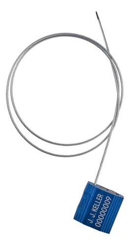 Sello Cable Cuerpo Bloqueo Aluminio Azul Unidad