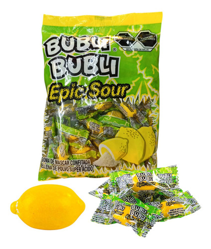 Bubli Bubli Epic Sour 300pz 1.5kg Goma Mascar Confite Limón