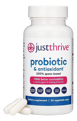 Just Thrive Probiotico Y Antioxidante 30 Cápsulas 