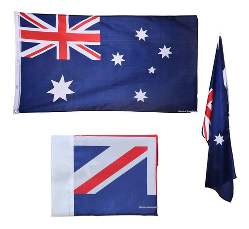 Bandeira Da Austrália Com Tecido Resistente Grande Barata