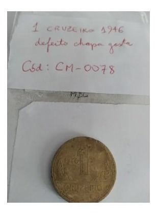 1 Cruzeiro 1946 Anômala Chapa Gasta Cm0078 (Usado)