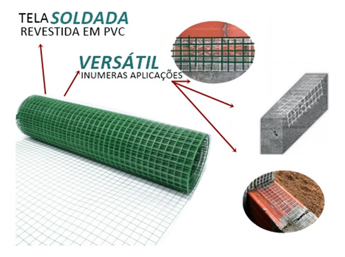 Tela Reforço Soldada Galvanizada Alvenaria Fachada 0,50mx10m