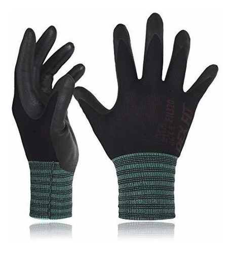 Guantes De Trabajo De Nitrilo Dex Fit Fn320, Ajuste Elástic