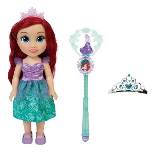 Boneca Princesas Disney Multikids Ariel Com Varinha E Tiara
