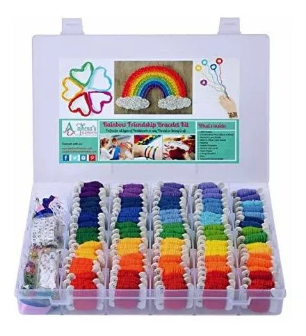 Friendship Bracelet String Kit - 276pcs Embroidery Floss and Accessories -  Labeled with Embroidery Thread Numbers for Cross Stitch Supplies, String