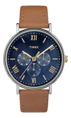 Timex Southview - Reloj Multifunción Con Correa De Piel De
