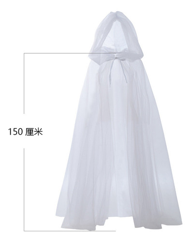 Capa De Tul Con Capucha Para Cosplay, Disfraz De Bruja, Capa