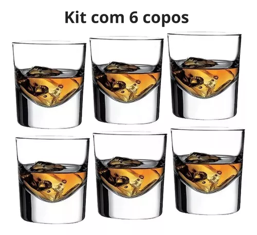 Jogo 6 copos whisky em vidro Sylvana 300ml 9cm Pasabahce