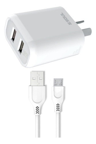 Cargador Rápido Soul +cable Usb Para Moto X E E2 E3 E4 E5 E6