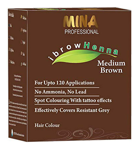 Henna Para Cabello - Mina Professional Ibrow Henna Medium Br