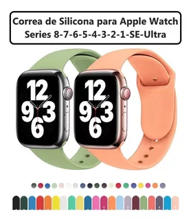 Correa De Silicona Para Apple Watch Series 7-6-5-4-3-2-1