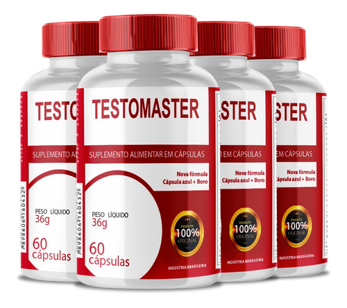 Imagem 2 de 6 de 4x Testomaster Maca 240 Capsulas Original