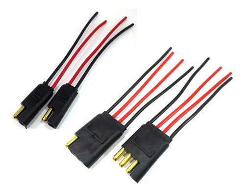 Conector 2 E 4 Vias Com Fio 1,5 Mm Chicote Plug Para Caixa