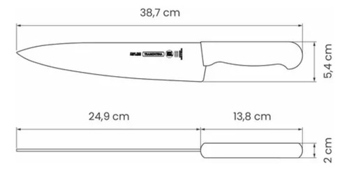 Cuchillo 24620040 Acero Inoxidable Marrón Tramontina