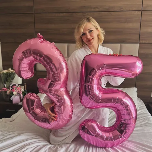 Globos De Número, Decoración De Cumpleaños 4 Años