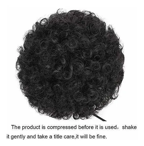 Extensiones De Cabello Rizado Afro Corto Para Mujeres.