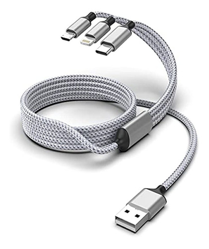 Cable De Carga Usb Universal 3 En 1 Múltiple, Adaptador De C