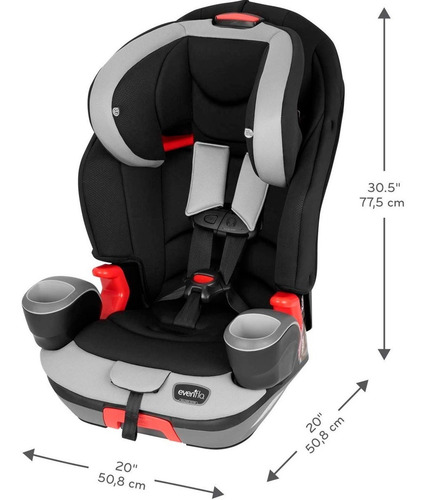Butaca Booster Silla Auto Bebe Evenflo Evolve 10-54kg Promo!