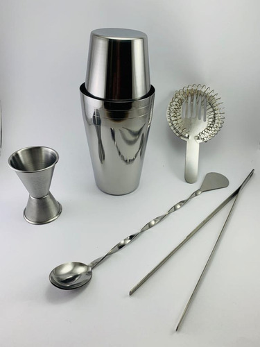 Set Cocteleria Kit Bartender Profesional  - Acero Inoxidable