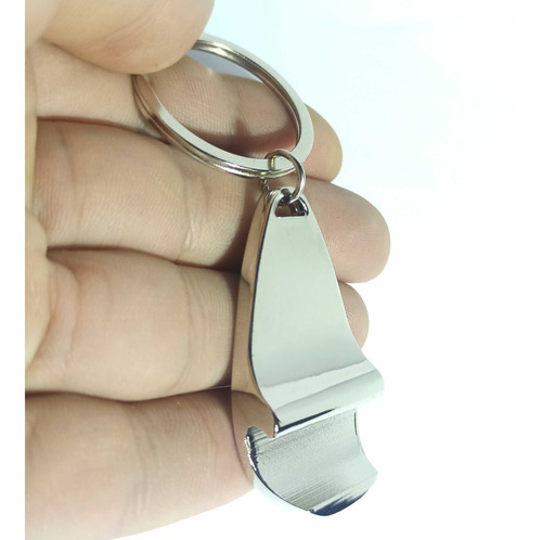 Imagen 6 de 7 de Llavero Metalico Destapador Nombre Logo Laser Pack 20u