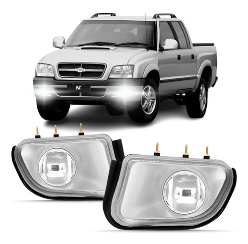 Par Farol Milha Chevrolet S10 2001 02 03 04 05 06 07 08 2009