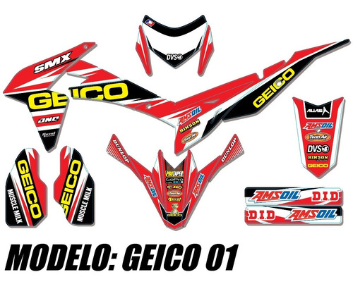 Kit De Calcos - Gráfica Para Gilera Smx 250 - Laminadas!