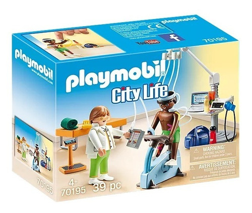 Figura Armable Playmobil City Life Fisioterapeuta 39 Piezas