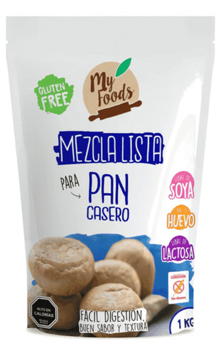 My Foods Mezcla Pan Casero Sin Gluten 1 Kg