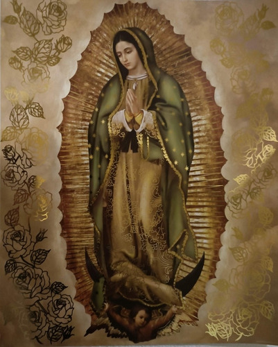 Litografía De La Virgen De Guadalupe 50 X 40 Cms 