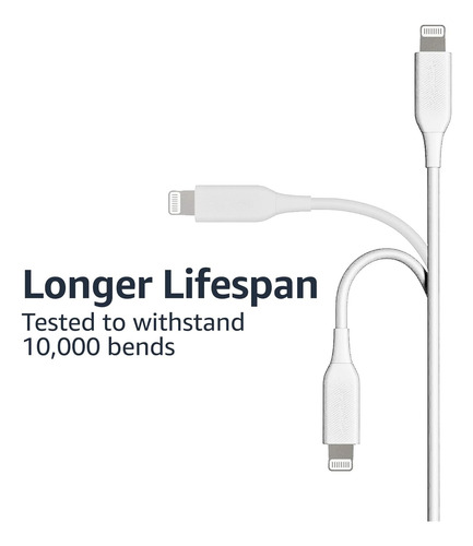 Amazon Basics Usb-a To Lightning Abs Charger Cable, Mfi C...