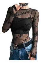 Comprar Sexy Crop Top Blusa Transparente De Love Hate Kawaii Lolita