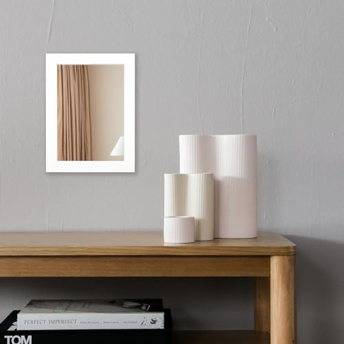 Espejo De Pared Rectangular Decorativo 30 X 40 Cm Blanco