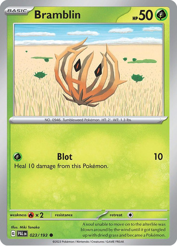 Bramblin 23/193 Carta Pokemon Paldea Evolved