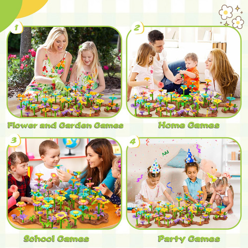 Juguetes De Jardín Juego De Construcción De Flores 272 Pieza