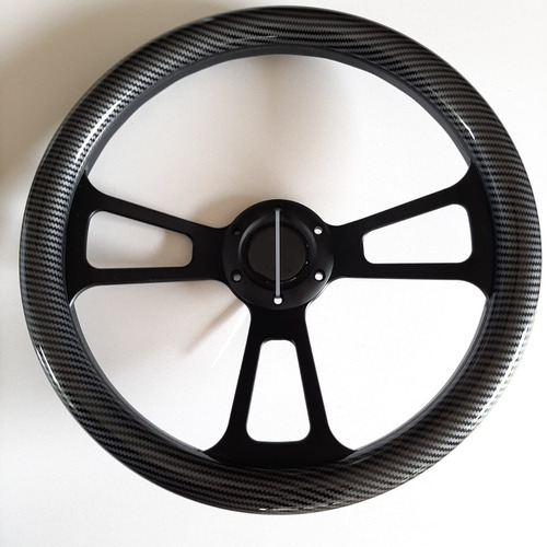 Volante Deportivo Fibra De Carbono Negro Tunning