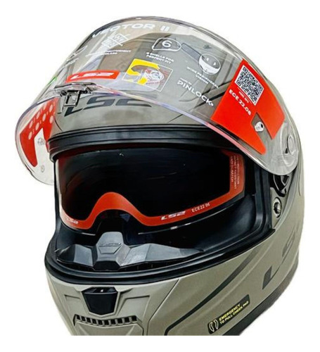 Capacete Ls2 Ff811 Vector 2 Tricomposto Monocolor Sand Bege