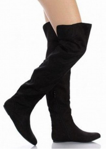 Botas Suede Negro N°35,5 Bucaneras Impo. Usa