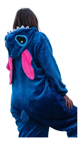 Kigurumi O Disfraz, Pijama Stitch Color Azul Suave Y Térmica