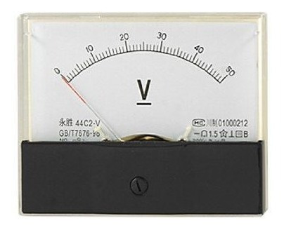 Uxcell 0-50v Dc Medidor De Panel De Voltaje Voltímetro