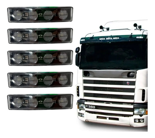 5 Lanterna Led Quebra-sol Scania S4 S5 P94 P360 114 124 G R Led