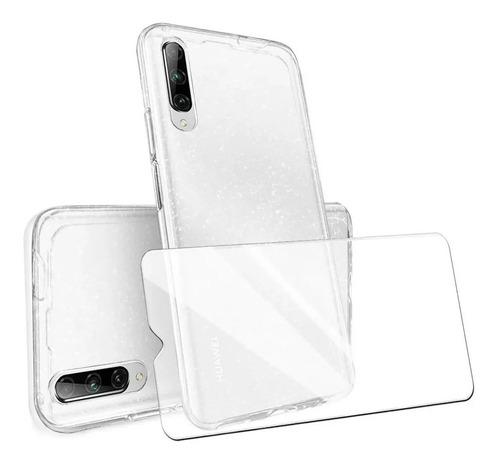 Kit Mica Cristal + Estojo rígido de motocicleta para mulheres, cor transparente G32