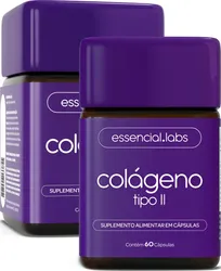 Kit com 2 Colágeno Tipo 2 45mg 60 Caps Essencial Labs