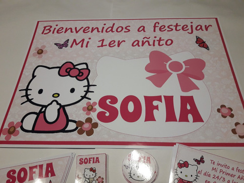 Combo Decoración Para Cumpleaños Hello Kitty