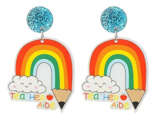 Pendientes Arco Iris Mujer Regalo Día Del Profesor