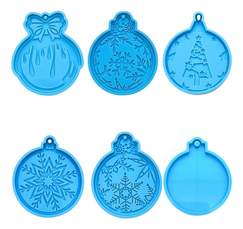 Moldes De Silicona Para Colgantes De Árbol De Navidad, 6 Pie
