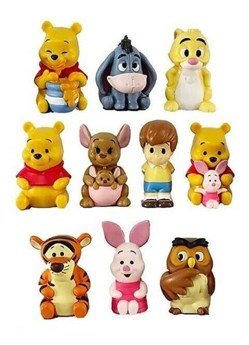 Set De 10 Figuras De Winnie The Pooh Ideal Para Niños De